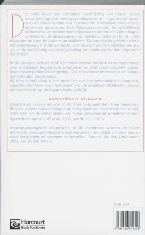 Achterkant van Afasie