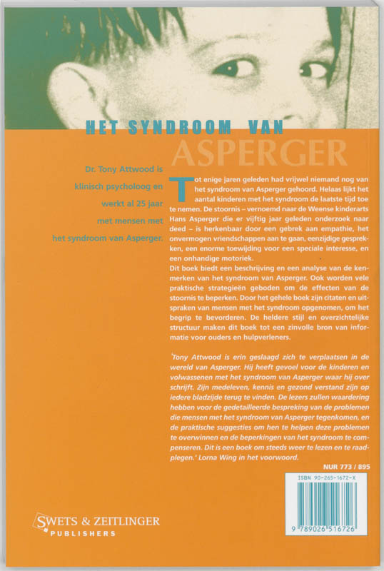 Achterkant van Het syndroom van Asperger