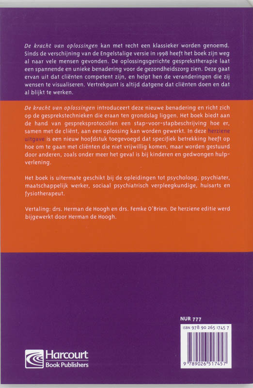 Achterkant van De kracht van oplossingen