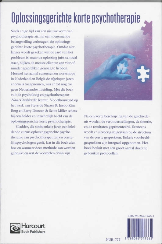 Achterkant van Oplossingsgerichte korte psychotherapie