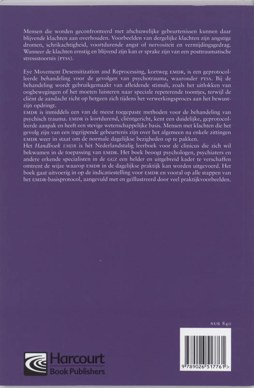 Achterkant van Handboek EMDR