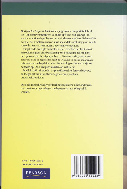 Achterkant van Doelgerichte hulp aan kinderen en jeugdigen
