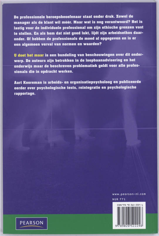 Achterkant van U doet het maar
