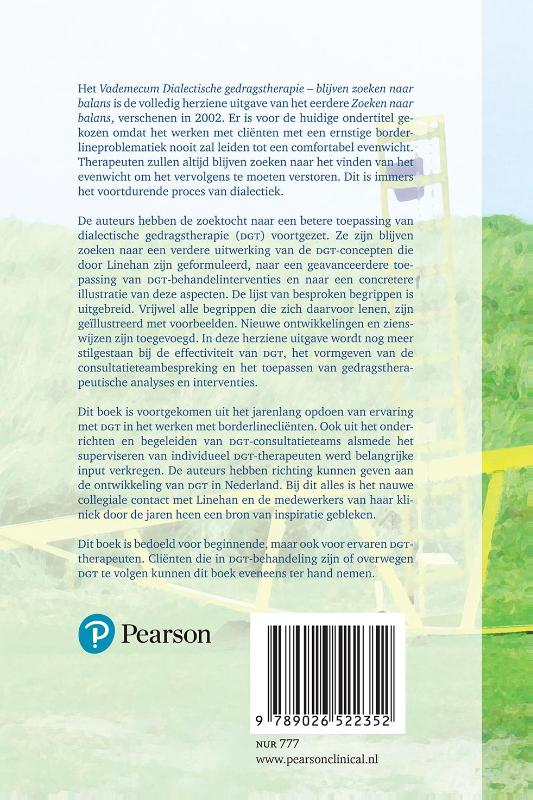 Achterkant van Vademecum Dialectische gedragstherapie