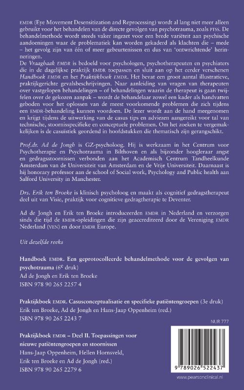 Achterkant van Vraagbaak EMDR