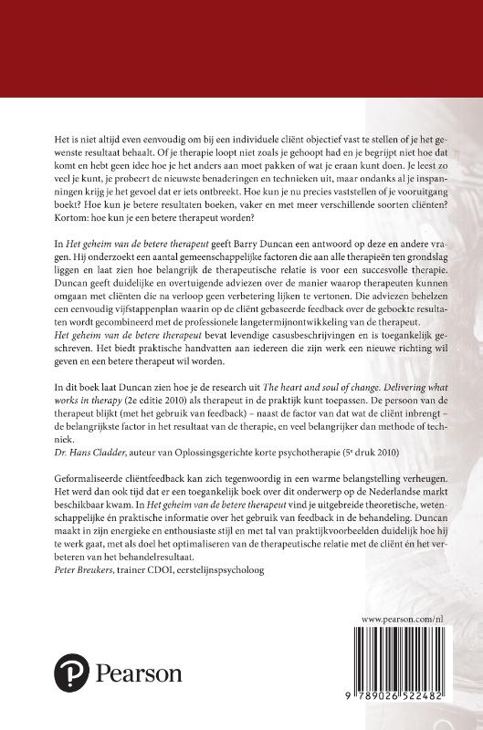 Achterkant van Het geheim van de betere therapeut