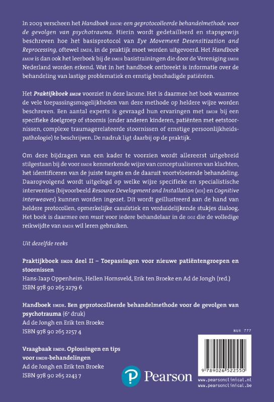 Achterkant van Praktijkboek EMDR