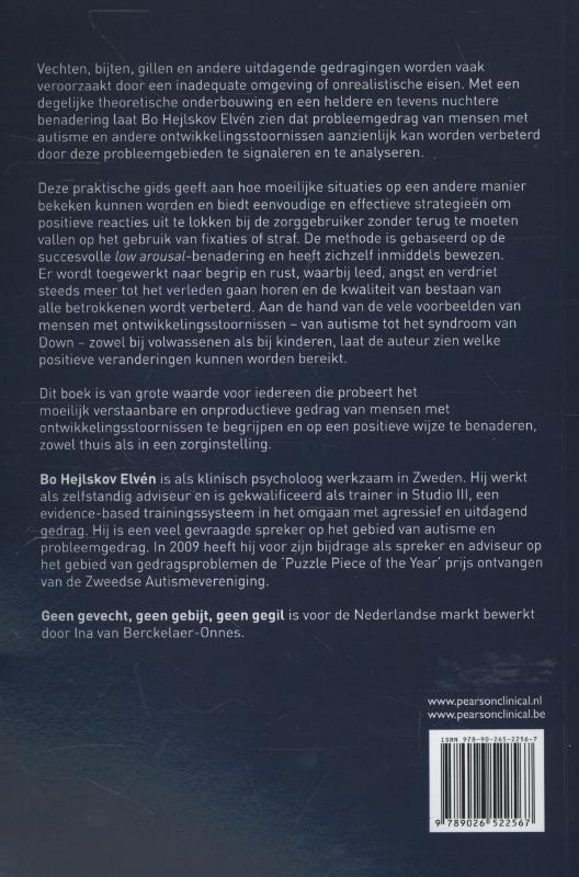 Achterkant van Geen gevecht, geen gebijt, geen gegil
