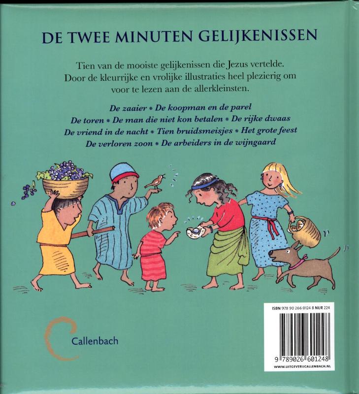 Achterkant van De twee minuten gelijkenissen