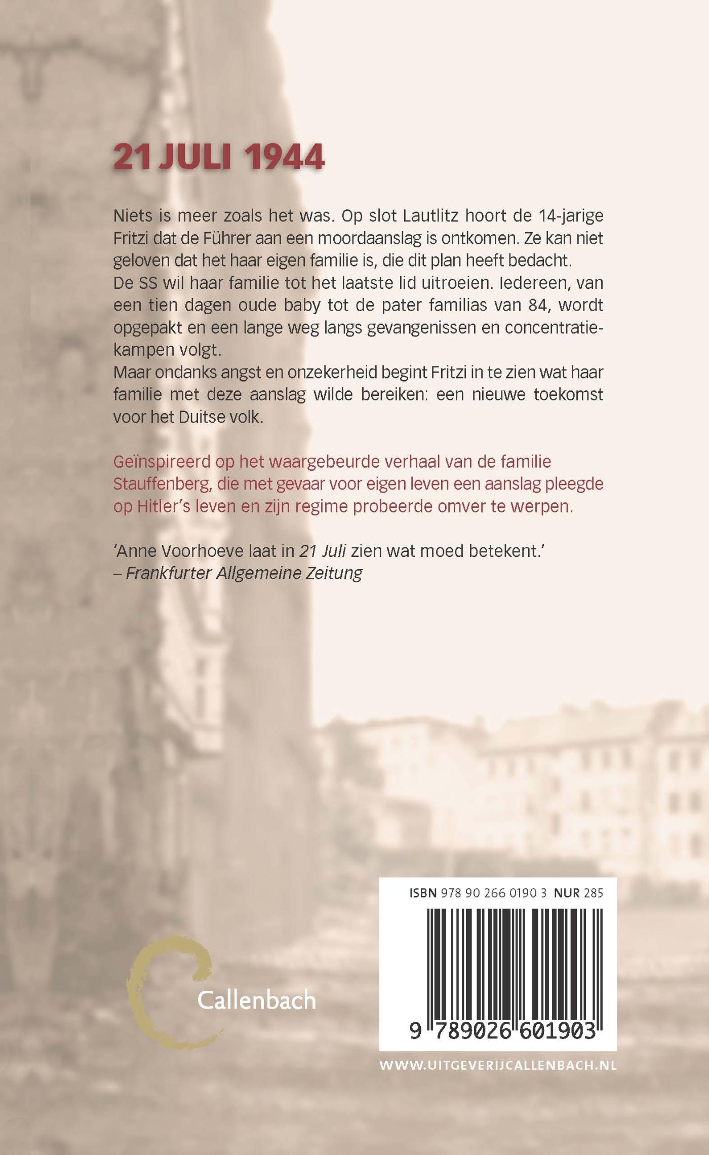 Achterkant van 21 juli