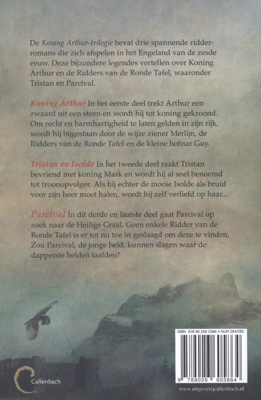 Achterkant van Koning Arthur trilogie