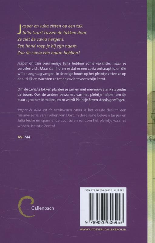 Achterkant van Jasper en Julia en de verdwenen cavia