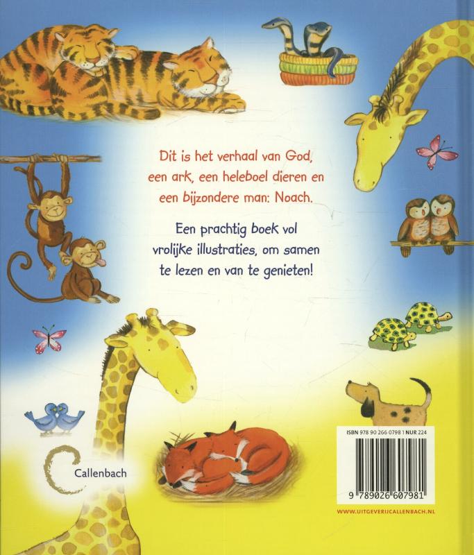 Achterkant van En Noach bouwde een ark