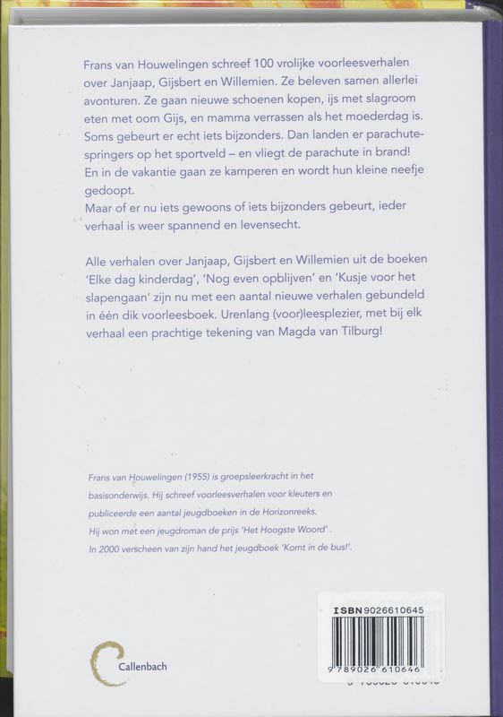 Achterkant van Elke dag kinderdag