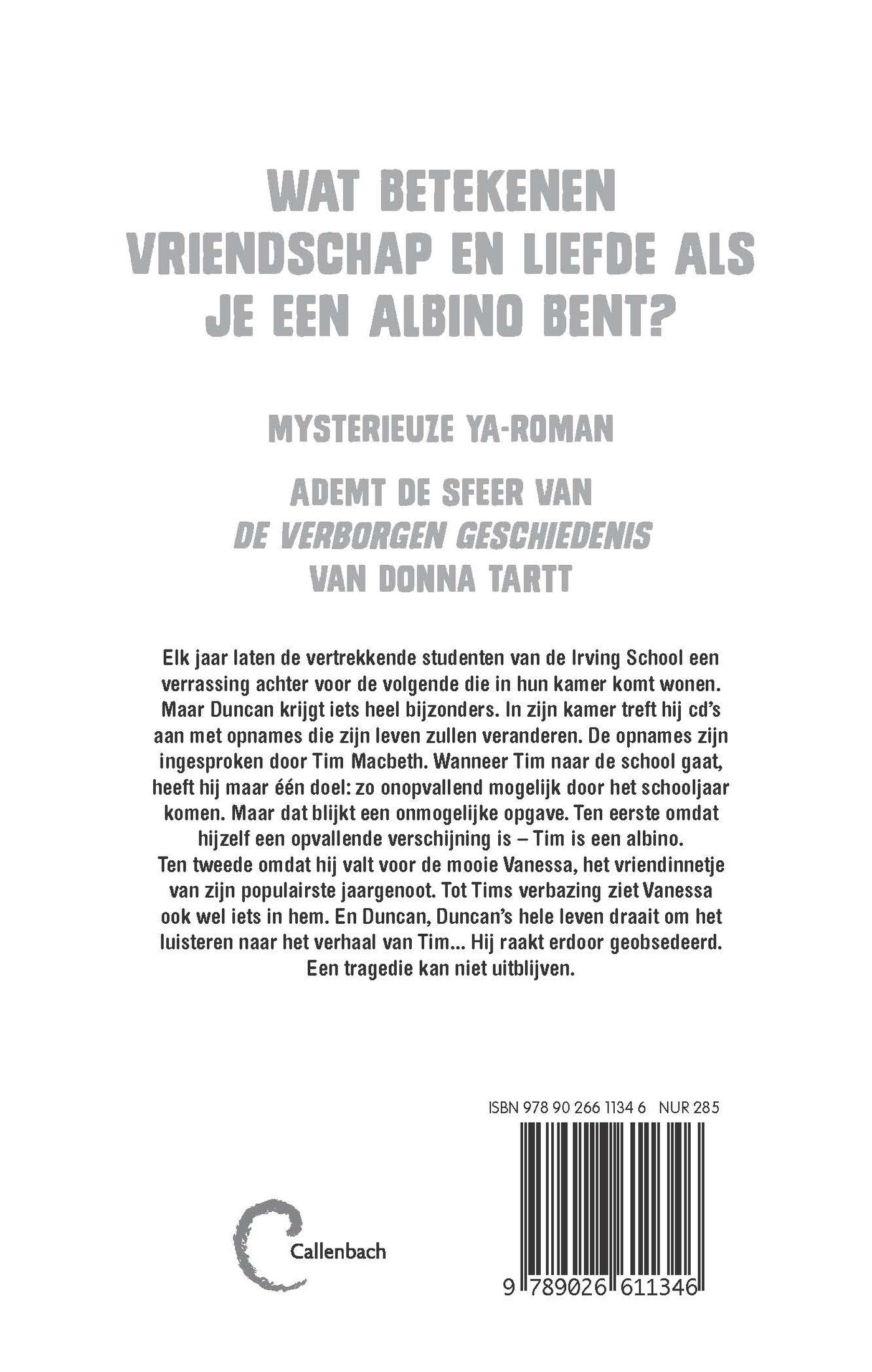 Achterkant van Albino