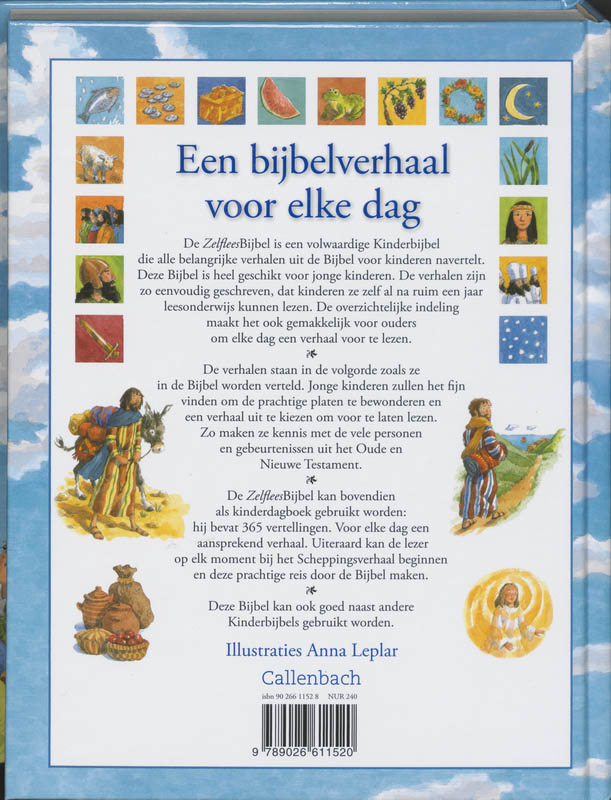Achterkant van Zelfleesbijbel