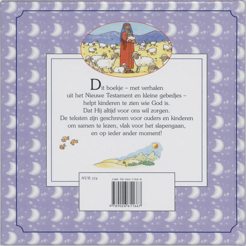 Achterkant van Bijbelverhalen uit het Nieuwe Testament