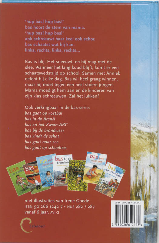 Achterkant van Bas op het ijs