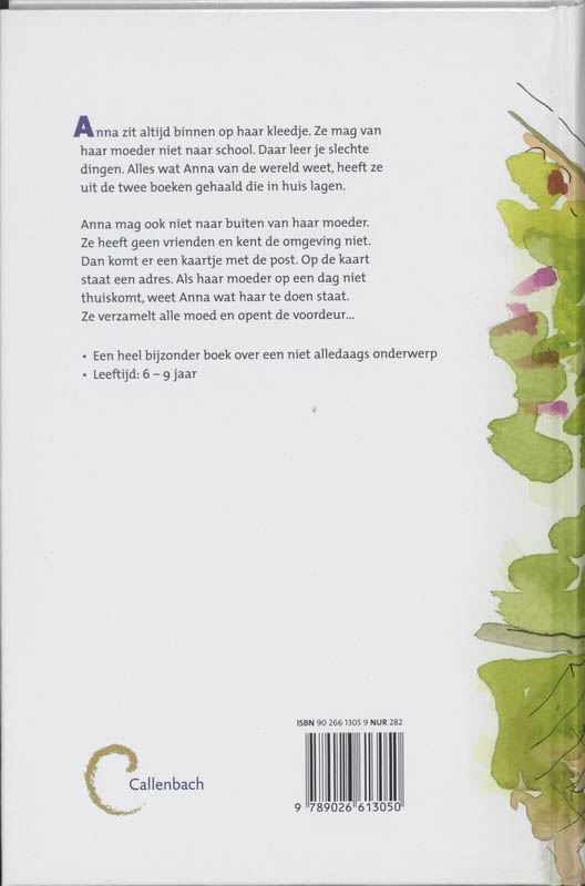 Achterkant van Een kaart voor Anna