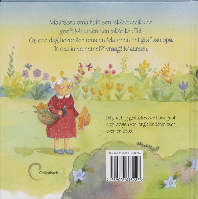 Achterkant van Is opa in de hemel
