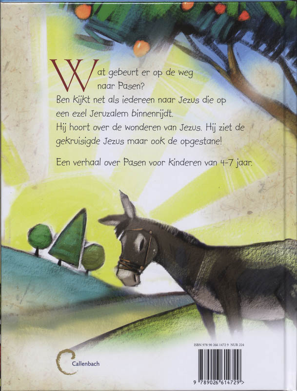 Achterkant van Op weg naar Pasen
