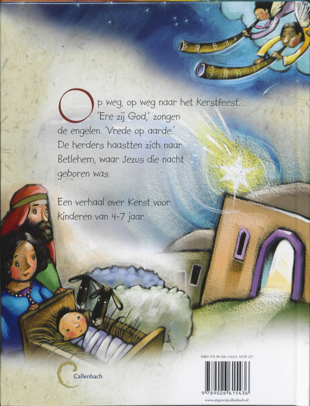 Achterkant van Op weg naar kerst