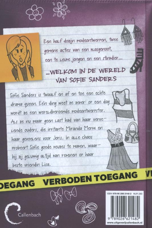 Achterkant van Dagboek van een modemeisje
