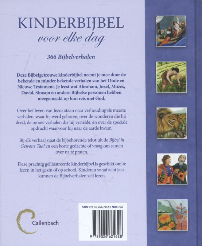 Achterkant van Kinderbijbel voor elke dag
