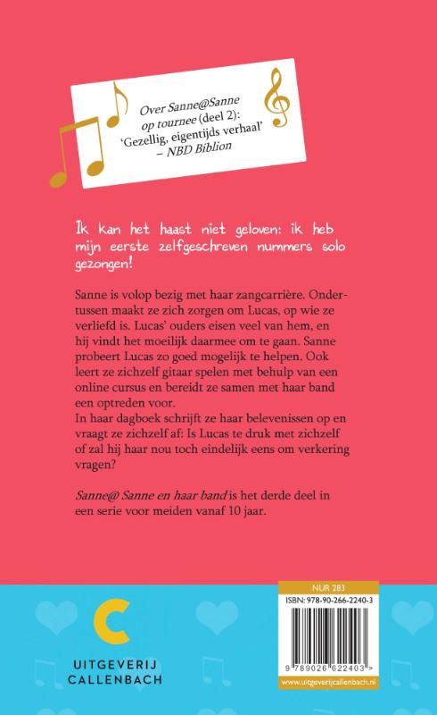 Achterkant van Sanne@Sanne en haar band