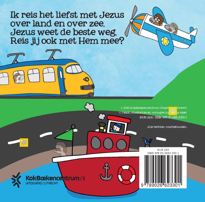 Achterkant van Op reis met Jezus