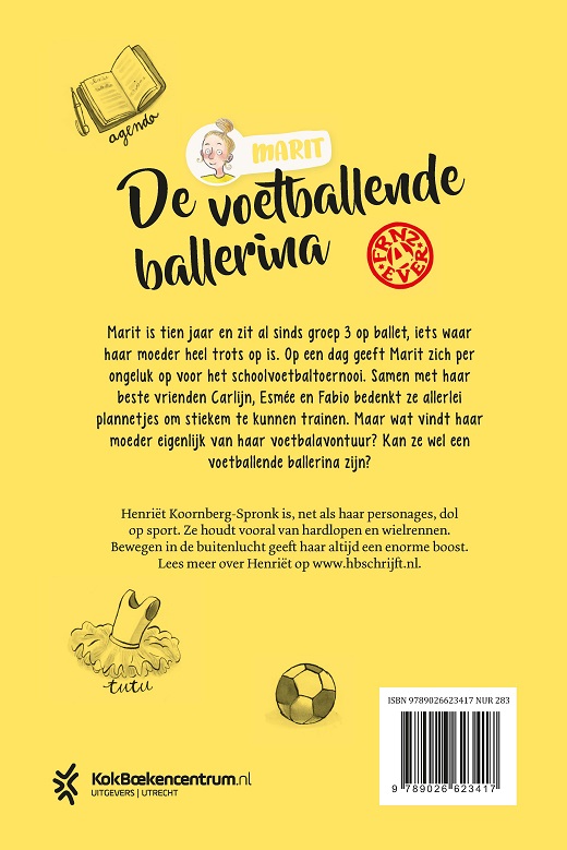 Achterkant van De voetballende ballerina