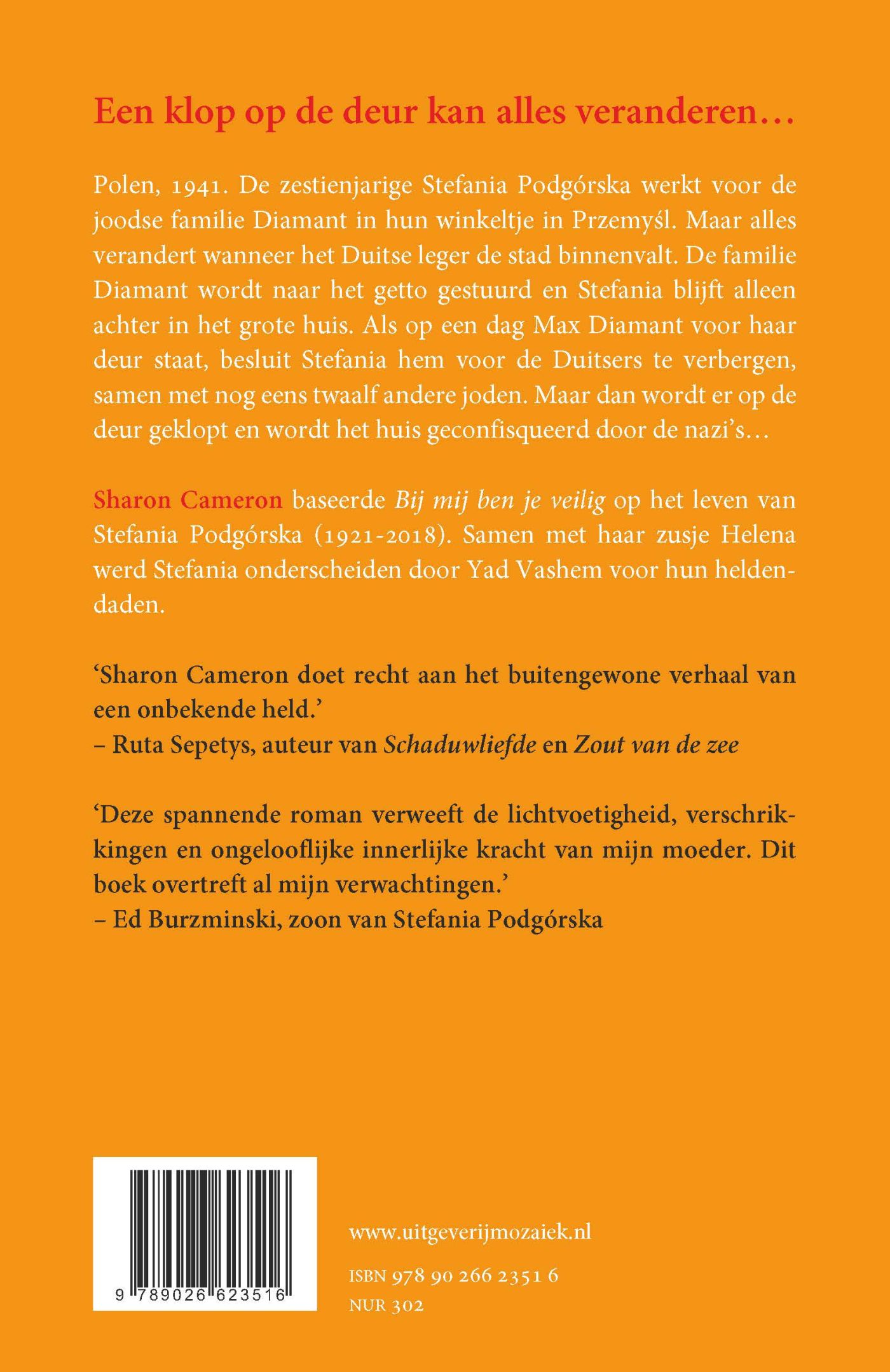 Achterkant van Bij mij ben je veilig