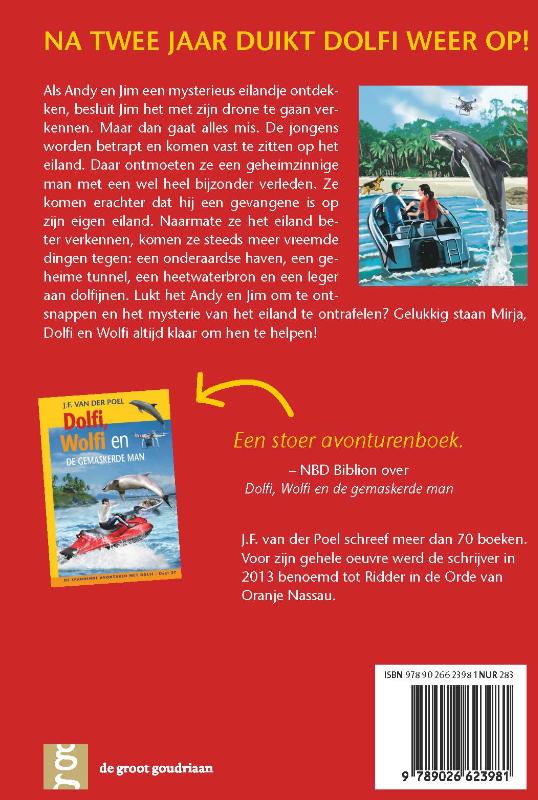 Achterkant van Dolfi en Wolfi vechten voor de vrijheid