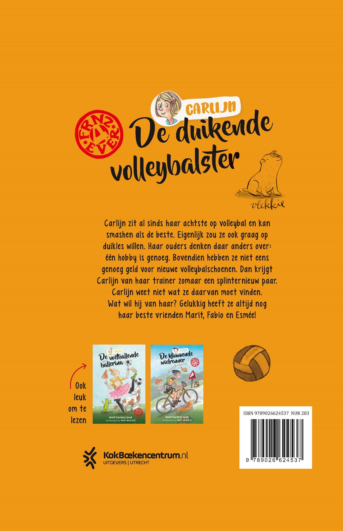 Achterkant van De duikende volleybalster