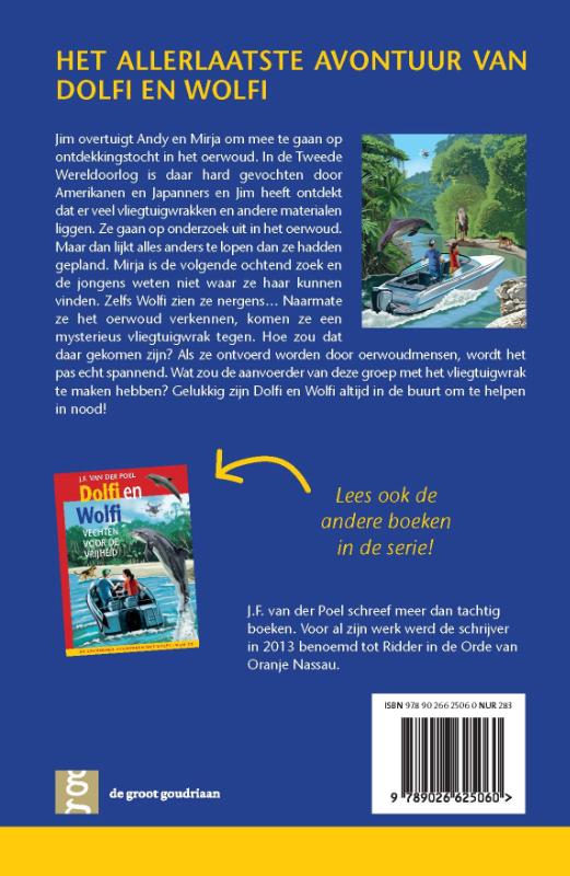 Achterkant van Dolfi en Wolfi en de oerwoudman