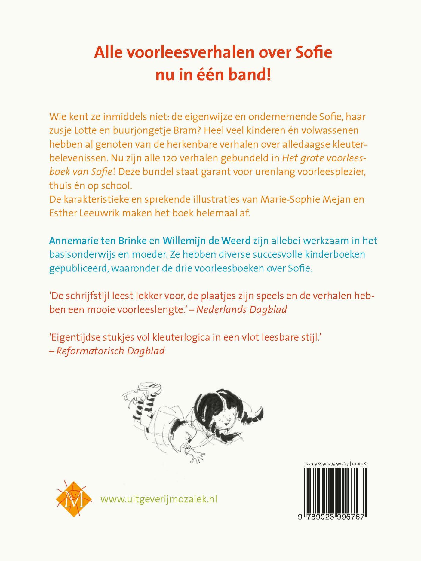 Achterkant van Het grote voorleesboek van Sofie