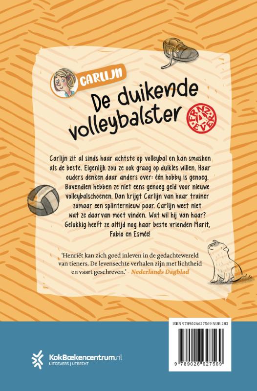 Achterkant van De duikende volleybalster