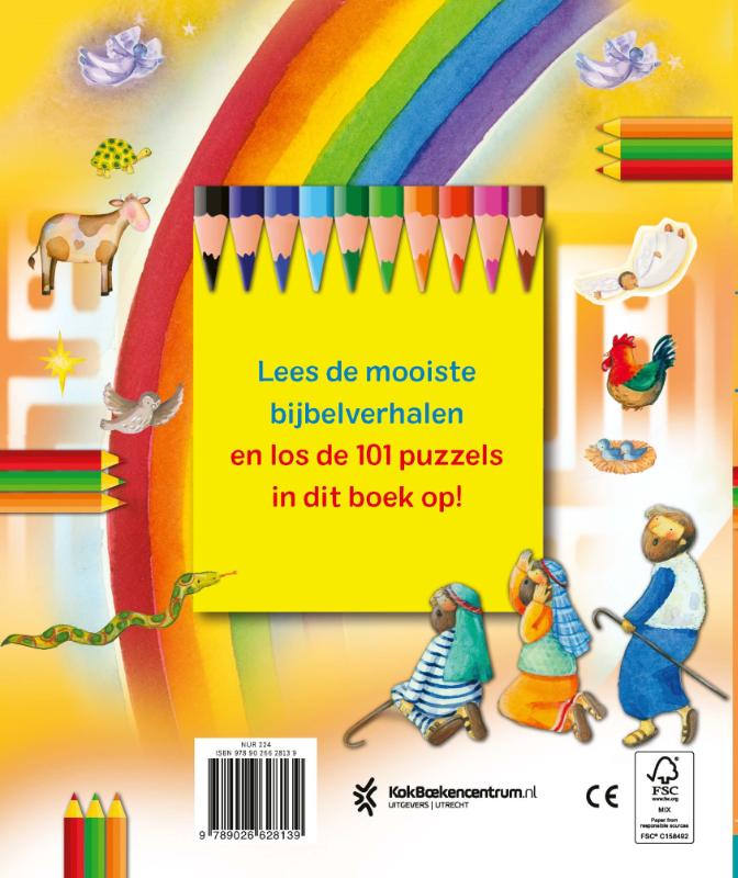 Achterkant van 101 verhalen en puzzels uit de Bijbel