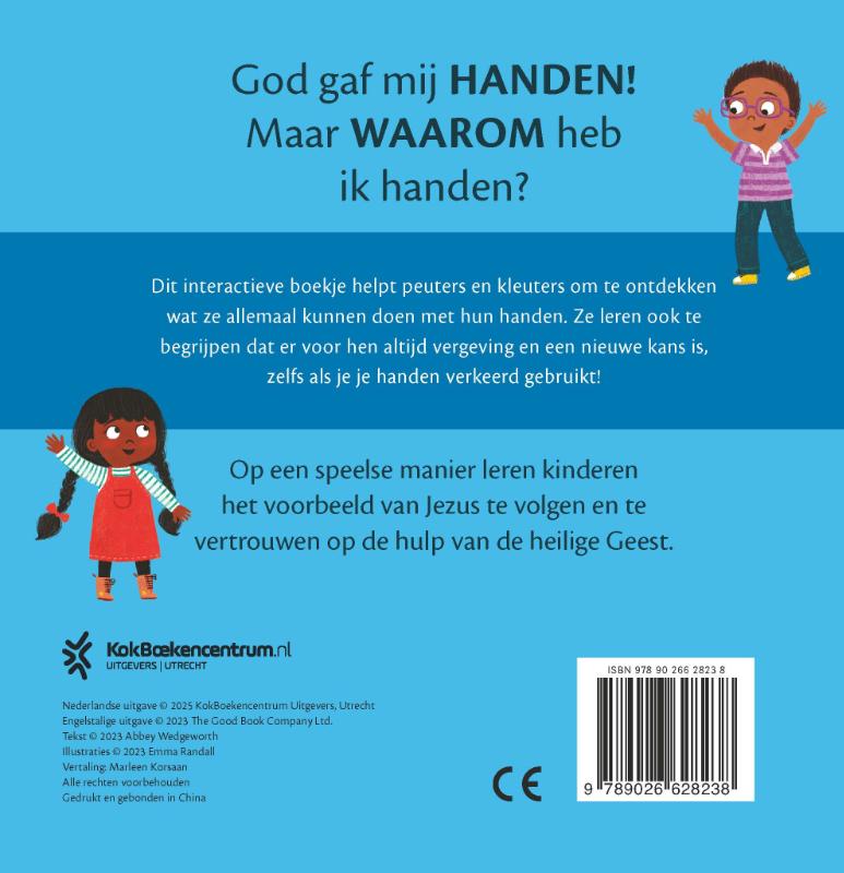 Achterkant van Waarom heb ik handen?