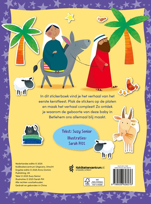 Achterkant van Het vrolijke kerstfeest stickerboek