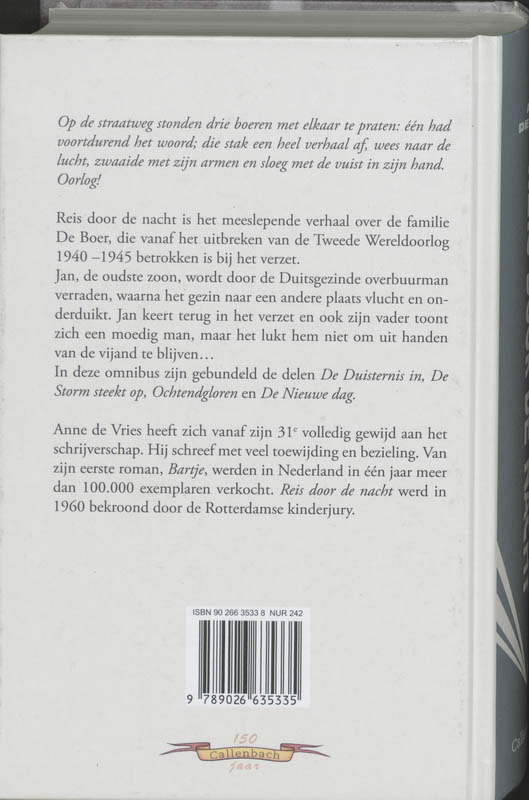 Achterkant van Reis door de nacht