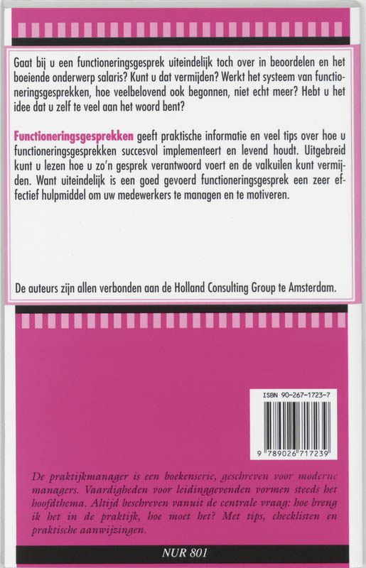 Achterkant van Functioneringsgesprekken