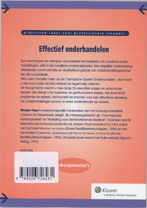 Achterkant van Effectief onderhandelen