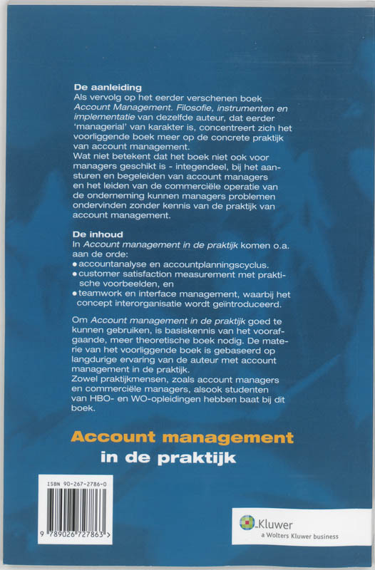 Achterkant van Account management in de praktijk