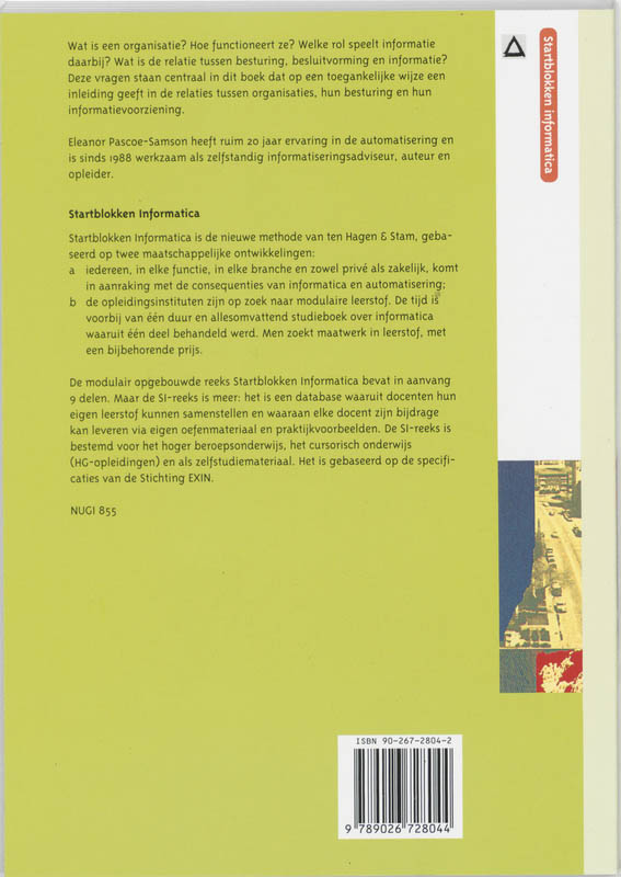 Achterkant van Bestuurlijke informatie in organisaties