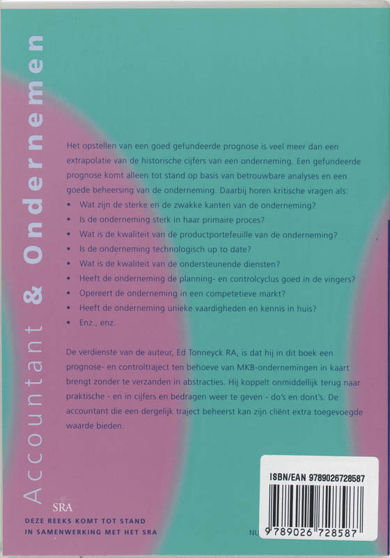 Achterkant van Strategie, beheersing en prognoses in het MKB