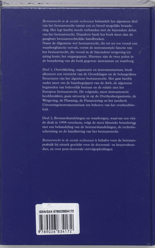 Achterkant van 1 Ontwikkeling, organisatie, instrumentarium
