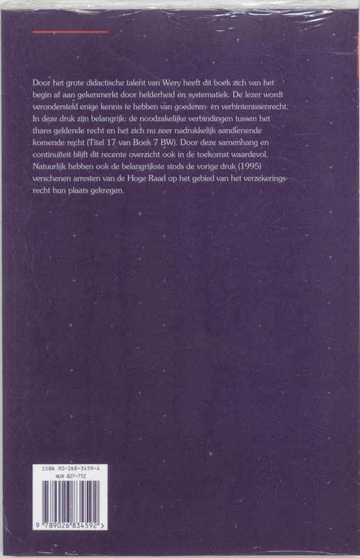 Achterkant van Hoofdzaken verzekeringsrecht