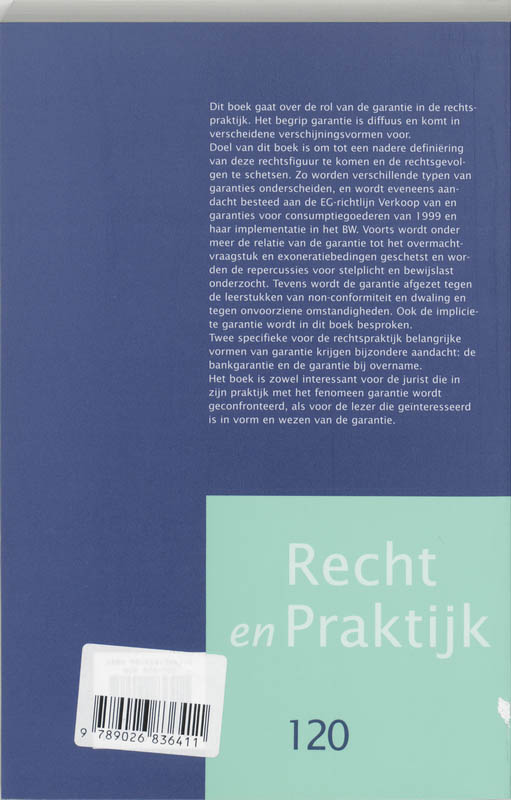 Achterkant van Garanties in de rechtspraktijk