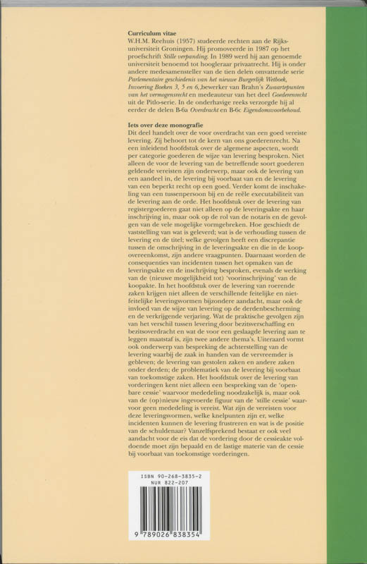 Achterkant van Levering